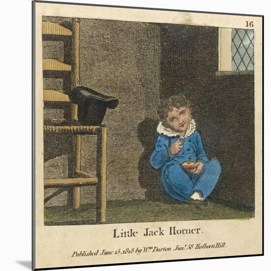 Little Jack Horner Sat in a Corner Eating a Christmas Pie-null-Mounted Art Print