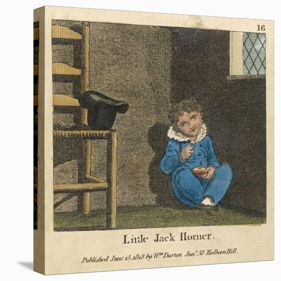 Little Jack Horner Sat in a Corner Eating a Christmas Pie-null-Stretched Canvas