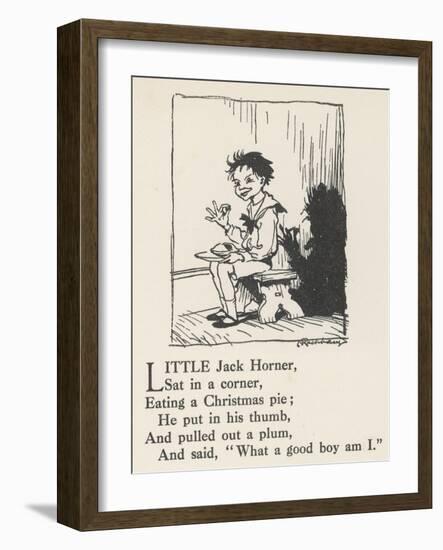 Little Jack Horner-Arthur Rackham-Framed Art Print