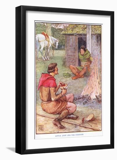 Little John and the Forester, C.1920-Walter Crane-Framed Giclee Print