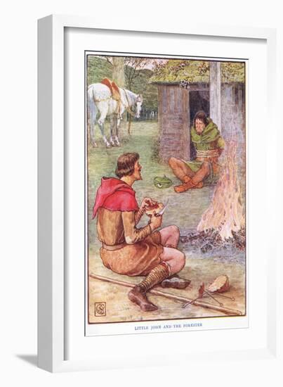 Little John and the Forester, C.1920-Walter Crane-Framed Giclee Print