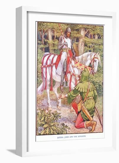 Little John and the Knight, C.1920-Walter Crane-Framed Giclee Print