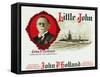 Little John Brand Cigar Box Label, John P. Holland, Inventor of the Submarine-Lantern Press-Framed Stretched Canvas