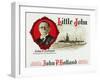 Little John Brand Cigar Box Label, John P. Holland, Inventor of the Submarine-Lantern Press-Framed Art Print