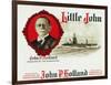 Little John Brand Cigar Box Label, John P. Holland, Inventor of the Submarine-Lantern Press-Framed Art Print