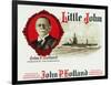 Little John Brand Cigar Box Label, John P. Holland, Inventor of the Submarine-Lantern Press-Framed Art Print