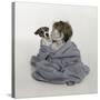 Little Kid and Dog-Nora Hernandez-Stretched Canvas