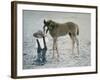 Little Kid Dressed Like Cowboy with Horse-Nora Hernandez-Framed Giclee Print