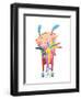 Little Kid Hugging Rabbits Funny Cute Toys. Little Girl or Boy Hugging Bunnies. Happy Child in Bunn-Popmarleo-Framed Art Print