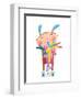 Little Kid Hugging Rabbits Funny Cute Toys. Little Girl or Boy Hugging Bunnies. Happy Child in Bunn-Popmarleo-Framed Art Print