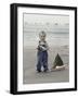 Little Kid on Beach with Toy Sailboat-Nora Hernandez-Framed Giclee Print