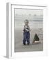 Little Kid on Beach with Toy Sailboat-Nora Hernandez-Framed Giclee Print