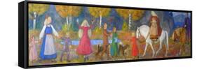 Little Kjersti and Elvenking-Erik Theodor Werenskiold-Framed Stretched Canvas