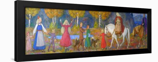 Little Kjersti and Elvenking-Erik Theodor Werenskiold-Framed Giclee Print