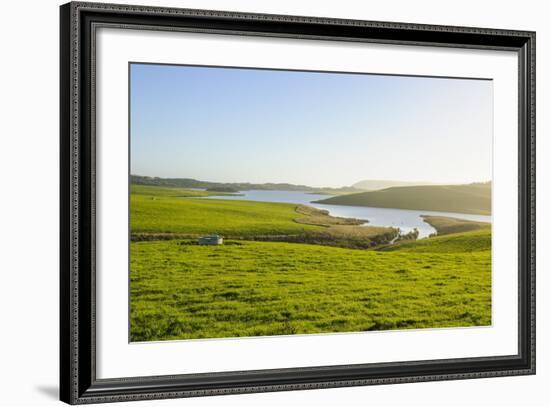 Little Lake in Green Fields, the Catlins, South Island, New Zealand, Pacific-Michael-Framed Photographic Print