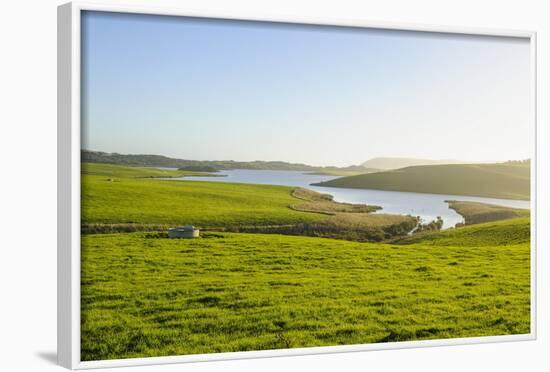 Little Lake in Green Fields, the Catlins, South Island, New Zealand, Pacific-Michael-Framed Photographic Print