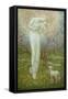 Little Lamb, who made thee?-Arthur Hughes-Framed Stretched Canvas