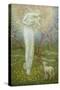 Little Lamb, who made thee?-Arthur Hughes-Stretched Canvas