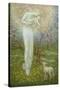 Little Lamb, who made thee?-Arthur Hughes-Stretched Canvas