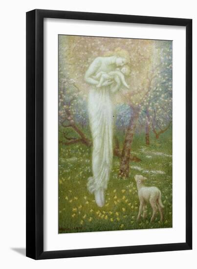 Little Lamb, who made thee?-Arthur Hughes-Framed Giclee Print