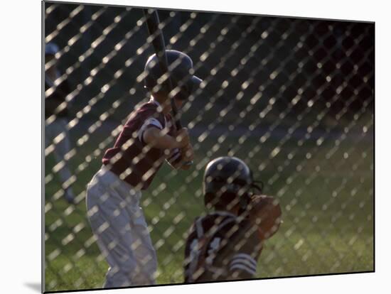 Little League Ball Players-null-Mounted Photographic Print