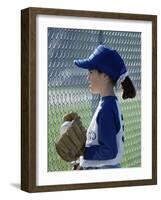 Little League Baseball Player-null-Framed Photographic Print