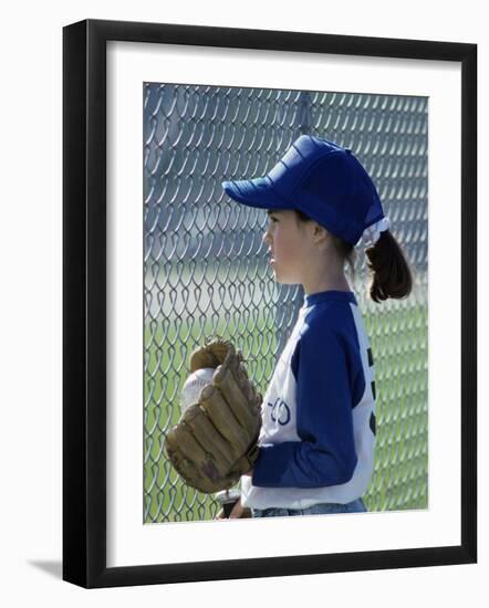 Little League Baseball Player-null-Framed Photographic Print