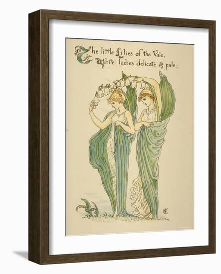 Little Lilies of Vale/White Ladies Delicate and Pale, Written and Drawn by Walter Crane-null-Framed Photographic Print