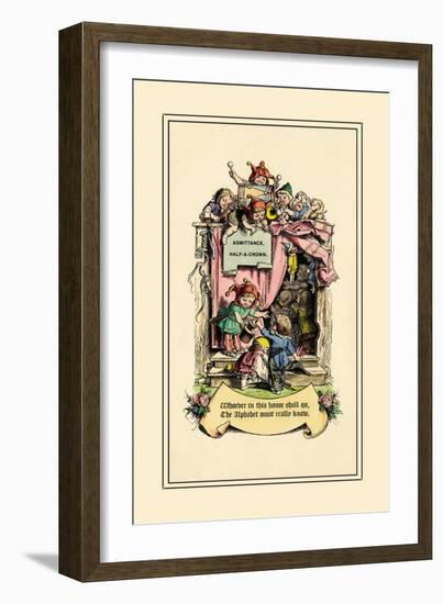 Little Lily's Alphabet: Admittance-Oscar Pletsch-Framed Art Print