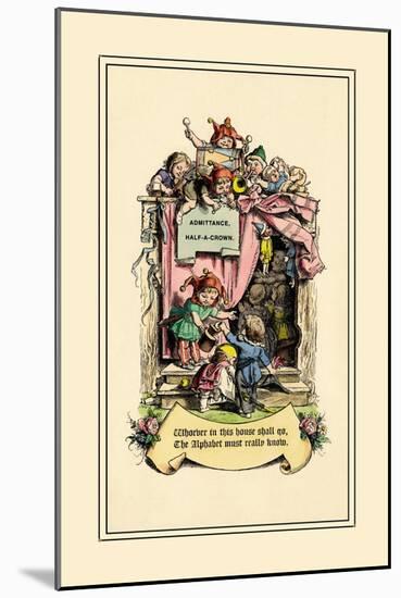 Little Lily's Alphabet: Admittance-Oscar Pletsch-Mounted Art Print