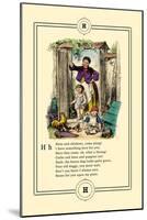 Little Lily's Alphabet: Hens and Chickens-Oscar Pletsch-Mounted Art Print