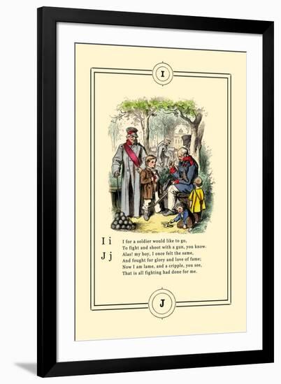 Little Lily's Alphabet: I for a Soldier-Oscar Pletsch-Framed Art Print