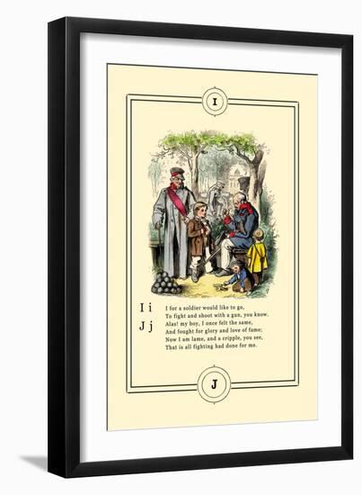 Little Lily's Alphabet: I for a Soldier-Oscar Pletsch-Framed Art Print