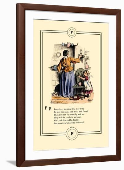 Little Lily's Alphabet: Pancakes, Mamma!-Oscar Pletsch-Framed Art Print