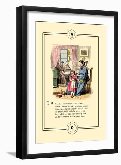 Little Lily's Alphabet: Quiet and Still-Oscar Pletsch-Framed Art Print