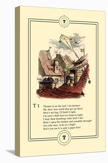 Little Lily's Alphabet: Thomas is on the Roof-Oscar Pletsch-Stretched Canvas