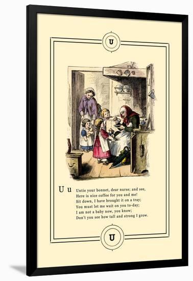 Little Lily's Alphabet: Untie Your Bonnet-Oscar Pletsch-Framed Art Print