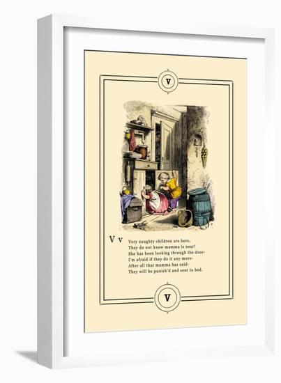 Little Lily's Alphabet: Very Naughty Children-Oscar Pletsch-Framed Art Print