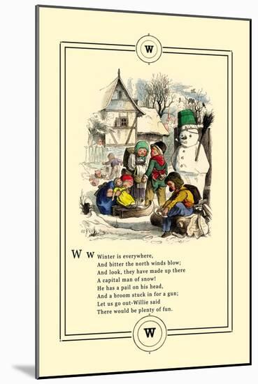 Little Lily's Alphabet: Winter is Everywhere-Oscar Pletsch-Mounted Art Print