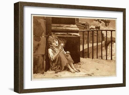 Little Match-Seller Girl-Alice Havers-Framed Art Print