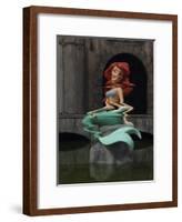 Little Mermage-Banksy-Framed Giclee Print