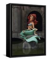 Little Mermage-Banksy-Framed Stretched Canvas