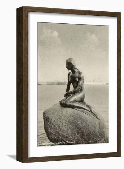 Little Mermaid, Copenhagen, Denmark-null-Framed Art Print