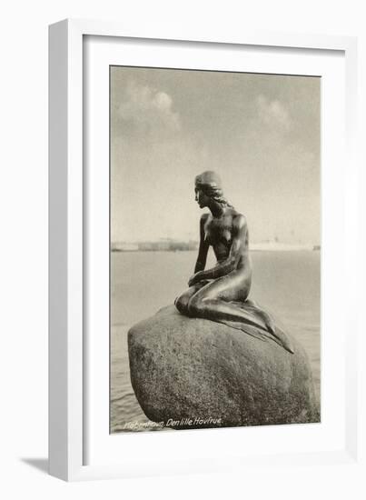 Little Mermaid, Copenhagen, Denmark-null-Framed Art Print