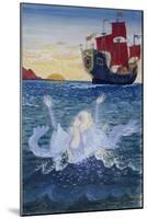 Little Mermaid, Illustration by Lorenz Frolich-null-Mounted Giclee Print