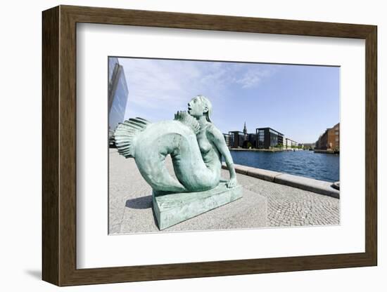 Little Mermaid in Front of the Royal Library, District Christianshavn, Denmark-Axel Schmies-Framed Photographic Print