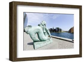 Little Mermaid in Front of the Royal Library, District Christianshavn, Denmark-Axel Schmies-Framed Photographic Print