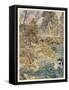 Little Mermaid Scares-Arthur Rackham-Framed Stretched Canvas