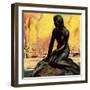 Little Mermaid Statue in Copenhagen-McConnell-Framed Giclee Print