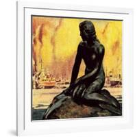 Little Mermaid Statue in Copenhagen-McConnell-Framed Giclee Print